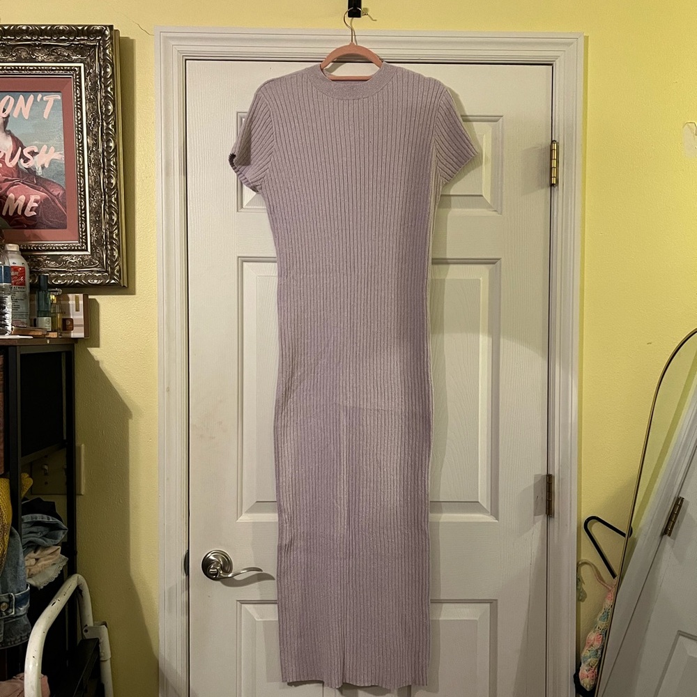 Good American Lavender Maxi Dress
